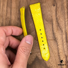 Load image into Gallery viewer, #772 (Quick Release Spring Bar) 20/16mm Yellow Stingray Leather Watch Strap