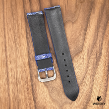 Load image into Gallery viewer, #922 (Quick Release Spring Bar) 20/18mm Blue Stingray Leather Watch Strap