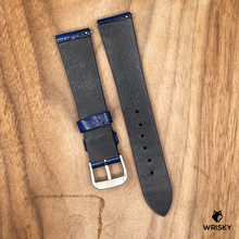 Load image into Gallery viewer, #892 (Quick Release Spring Bar) 19/16mm Blue Crocodile Belly Leather Watch Strap