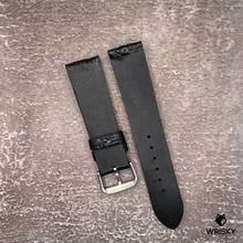 Load image into Gallery viewer, #600 22/20mm Black Hornback Crocodile Leather Watch Strap