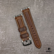 Load image into Gallery viewer, Apple Watch Italian Oil Waxed Leather Strap in Brown
