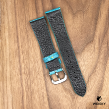 Load image into Gallery viewer, #969 20/16mm Turquoise Crocodile Belly Leather Watch Strap