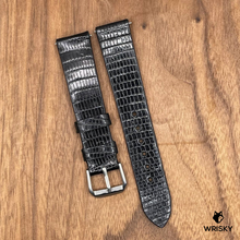 Load image into Gallery viewer, #797 (Quick Release Spring Bar) 18/16mm Black Lizard Leather Watch Strap