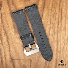 Load image into Gallery viewer, #864 24/22mm Double Row Hornback Crocodile Leather Watch Strap