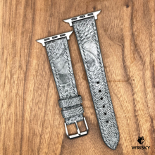 Load image into Gallery viewer, #812 (Suitable for Apple Watch) Grey Ostrich Leg Leather Watch Strap with Grey Stitches