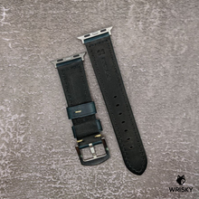 Load image into Gallery viewer, Apple Watch Italian Oil Waxed Leather Strap in Blue
