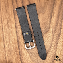 Load image into Gallery viewer, #909 (Quick Release Spring Bar) 18/16mm Black Crocodile Belly Leather Watch Strap