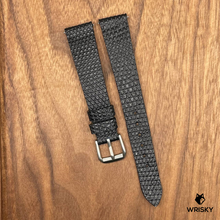 Load image into Gallery viewer, #654 (Quick Release Spring Bar) 18/16mm Black Lizard Watch Strap