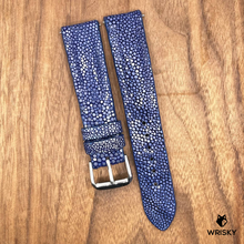 Load image into Gallery viewer, #836 (Quick Release Spring Bar) 20/18mm Blue Stingray Leather Watch Strap