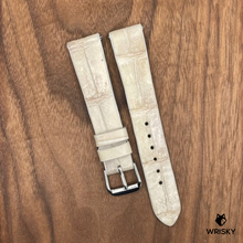 Load image into Gallery viewer, #676 (Quick Release Spring Bar) 19/16mm Himalayan Crocodile Belly Leather Watch Strap