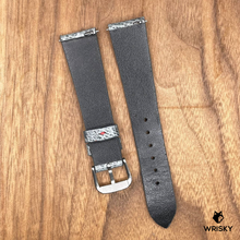 Load image into Gallery viewer, #838 (Quick Release Spring Bar) 20/16mm Grey Ostrich Leg Leather Watch Strap