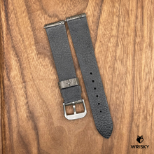 Load image into Gallery viewer, #665 (Quick Release Spring Bar) 18/16mm Grey Crocodile Leather Watch Strap with Grey Stitches