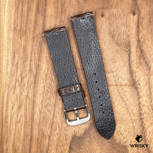 Load image into Gallery viewer, #815 20/18mm Dark Brown Hornback Crocodile Leather Watch Strap