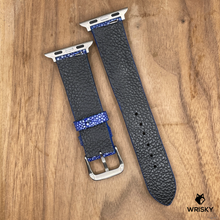 Load image into Gallery viewer, #964 (Suitable for Apple Watch) Blue Stingray Leather Watch Strap