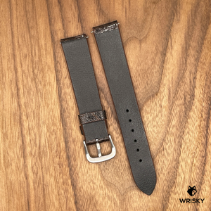 #907 (Quick Release Spring Bar) 18/16mm Dark Brown Ostrich Leg Leather Watch Strap