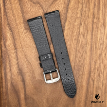 Load image into Gallery viewer, #666 (Quick Release Spring Bar) 19/16mm Black Crocodile Leather Watch Strap
