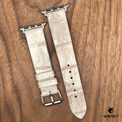 #740 (Suitable for Apple Watch) Himalayan Crocodile Belly Leather Watch Strap