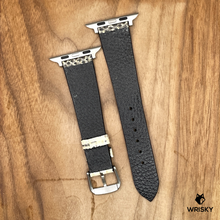Load image into Gallery viewer, #897 (Suitable for Apple Watch) Cream/Black Lizard Leather Watch Strap