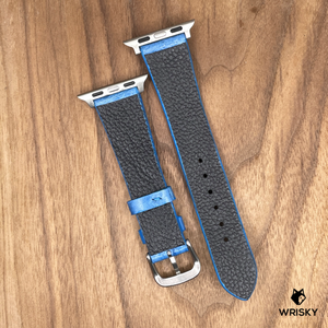 #985 (Suitable for Apple Watch) Sky Blue Crocodile Belly Leather Watch Strap
