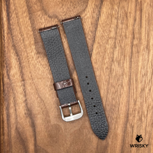 Load image into Gallery viewer, #667 (Quick Release Spring Bar) 18/16mm Dark Brown Crocodile Leather Watch Strap