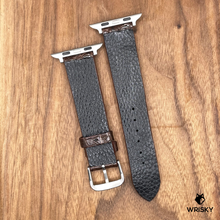Load image into Gallery viewer, #817 (Suitable for Apple Watch) Dark Brown Hornback Crocodile Leather Watch Strap