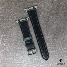 Load image into Gallery viewer, #430 (Suitable for Apple Watch) Grey Ostrich Leg Leather Watch Strap with Grey Stitches