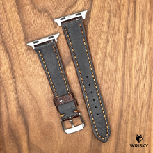 Load image into Gallery viewer, #741 (Suitable for Apple Watch) Brown Ostrich Leg Leather Watch Strap with Brown Stitches