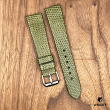 Load image into Gallery viewer, #779 (Quick Release Spring Bar) 19/16mm Olive Green Lizard Leather Watch Strap