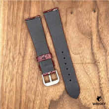 Load image into Gallery viewer, #780 (Quick Release Spring Bar) 19/16mm Wine Red Lizard Leather Watch Strap