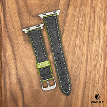 Load image into Gallery viewer, #642 (Suitable for Apple Watch) Olive Green Crocodile Belly with Green Stitches