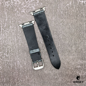 #508 (For Apple Watch) Grey Ostrich Leg Leather Watch Strap