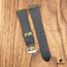 Load image into Gallery viewer, #782  (Quick Release Spring Bar) 19/16mm Seaweed Green Crocodile Belly Leather Watch Strap
