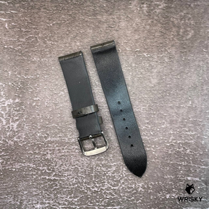 #568 20/18mm Grey Crocodile Belly Leather Watch Strap