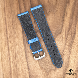 #971 20/16mm Sky Blue Crocodile Belly Leather Watch Strap