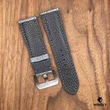 Load image into Gallery viewer, #707 24/22mm Grey Ostrich Leg Leather Watch Strap with Grey Stitches