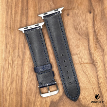 Load image into Gallery viewer, #844 (Suitable for Apple Watch) Deep Sea Blue Ostrich Leg Leather Watch Strap