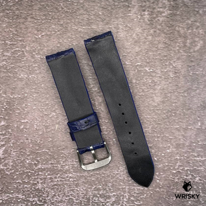 #548 20/18mm Blue Hornback Crocodile Leather Watch Strap