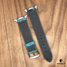 Load image into Gallery viewer, #926 (Suitable for Apple Watch) Sky Blue Stingray Leather Watch Strap