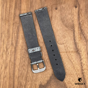 #798 (Quick Release Spring Bar) 18/16mm Grey Ostrich Leg Leather Watch Strap