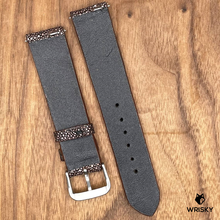 Load image into Gallery viewer, #764 (Quick Release Spring Bar) 20/18mm Brown Stingray Leather Watch Strap