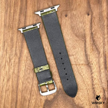Load image into Gallery viewer, #785 (Suitable for Apple Watch) Seaweed Green Crocodile Belly Leather Watch Strap