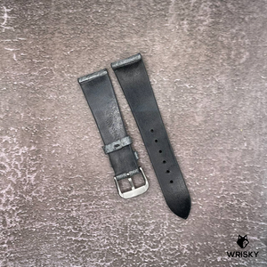 #590 20/16mm Grey Ostrich Leg Leather Watch Strap