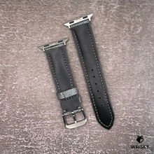 Load image into Gallery viewer, #550 (Suitable for Apple Watch) Grey Ostrich Leg Leather Watch Strap with Grey Stitches
