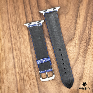 #929 (Suitable for Apple Watch) Blue Stingray Leather Watch Strap