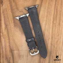 Load image into Gallery viewer, #1042 (Suitable for Apple Watch) Black Stingray Leather Watch Strap