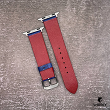 Load image into Gallery viewer, #555 (Suitable for Apple Watch) Royal Blue Ostrich Leg Leather Watch Strap