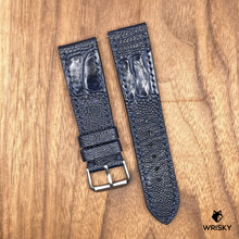 Load image into Gallery viewer, #826 (Quick Release Spring Bar) 22/20mm Deep Sea Blue Ostrich Leg Leather Watch Strap